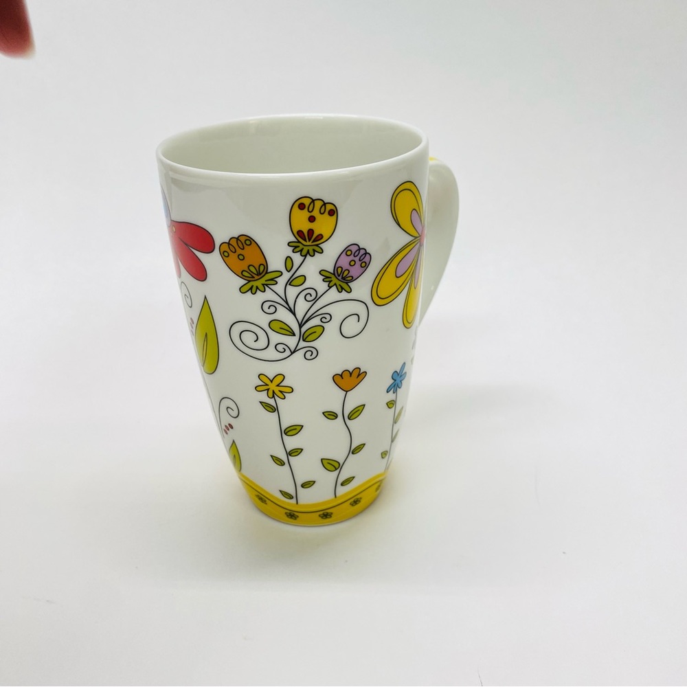 Burton + Burton Whirly Twirly Whimsical Floral Mug Coffee Cup - Picture 5 of 9